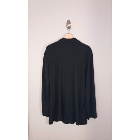 J. Jill Career Dark Academia Black Blazer Two Button Suit Jacket Women's Size 2X - Picture 3 of 4